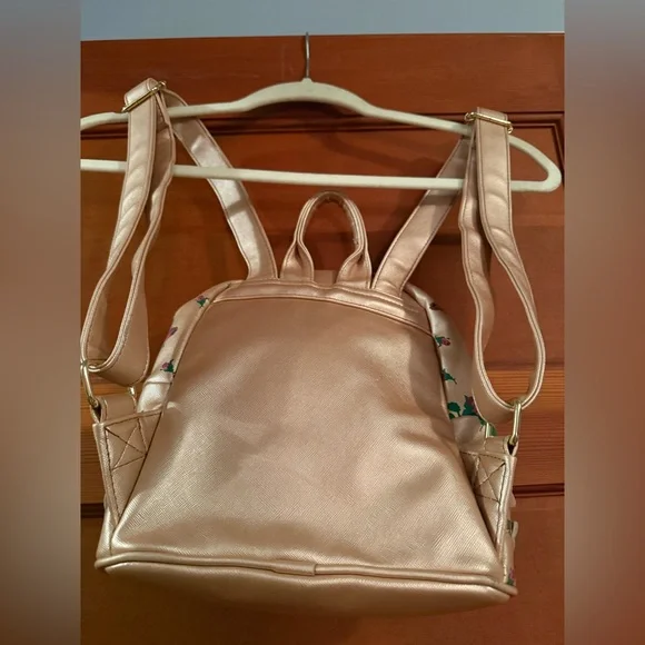 Betsey Johnson Cream Floral Heart Mini Backpack - Picture 2 of 8